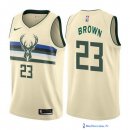 Maillot NBA Pas Cher Milwaukee Bucks Sterling Brown 23 Nike Crema Ville 2017/18