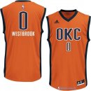 Maillot NBA Pas Cher Oklahoma City Thunder Russell Westbrook 0 Orange