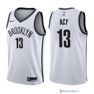 Maillot NBA Pas Cher Brooklyn Nets Quincy Acy 13 Blanc Association 2017/18