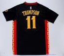 Maillot NBA Pas Cher Golden State Warriors Klay Thompson 11 Noir Rouge MC