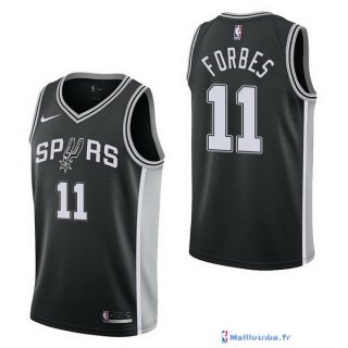 Maillot NBA Pas Cher San Antonio Spurs Bryn Forbes 11 Noir Icon 2017/18