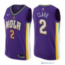 Maillot NBA Pas Cher New Orleans Pelicans Ian Clark 2 Nike Purpura Ville 2017/18