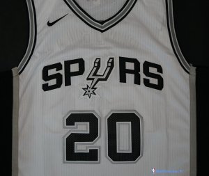Maillot NBA Pas Cher San Antonio Spurs Manu Ginóbili 20 Blanc Association 2017/18