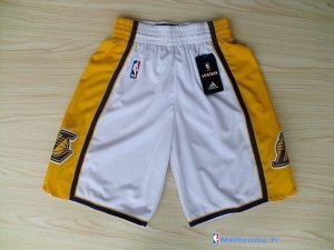 Pantalon NBA Pas Cher Los Angeles Lakers Blanc 01