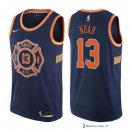 Maillot NBA Pas Cher New York Knicks Joakim Noah 13 Nike Bleu Ville 2017/18