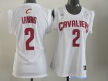 Maillot NBA Pas Cher Cleveland Cavaliers Femme Kyrie Irving 2 Blanc Rouge