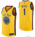 Maillot NBA Pas Cher Golden State Warriors JaVale McGee 1 Nike Jaune Ville 2017/18