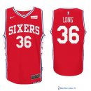 Maillot NBA Pas Cher Philadelphia Sixers Shawn Long 36 Rouge 2017/18