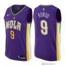 Maillot NBA Pas Cher New Orleans Pelicans Rajon Rondo 9 Nike Purpura Ville 2017/18