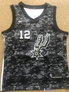 Maillot NBA Pas Cher San Antonio Spurs LaMarcus Aldridge 12 Nike Camouflage Ville 2017/18