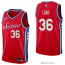 Maillot NBA Pas Cher Philadelphia Sixers Shawn Long 36 Rouge Statement 2017/18