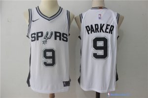 Maillot NBA Pas Cher San Antonio Spurs Tony Parker 9 Blanc Association 2017/18