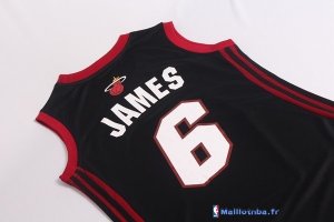 Maillot NBA Pas Cher Miami Heat Femme LeBron James 6 Noir