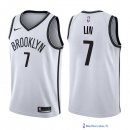 Maillot NBA Pas Cher Brooklyn Nets Jeremy Lin 7 Blanc Association 2017/18