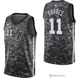 Maillot NBA Pas Cher San Antonio Spurs Bryn Forbes 11 Nike Camouflage Ville 2017/18