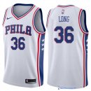 Maillot NBA Pas Cher Philadelphia Sixers Shawn Long 36 Blanc Association 2017/18