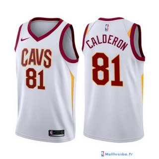 Maillot NBA Pas Cher Cleveland Cavaliers Jose Calderon 81 Blanc Association 2017/18