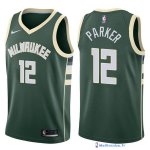 Maillot NBA Pas Cher Milwaukee Bucks Jabari Parker 12 Vert Icon 2017/18