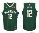 Maillot NBA Pas Cher Milwaukee Bucks Jabari Parker 12 Vert 2017/18