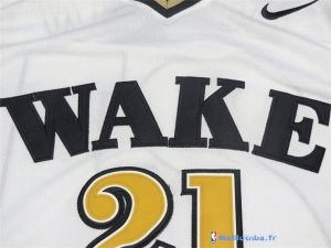 Maillot NCAA Pas Cher Wake Forest Tim Duncan 21 Blanc