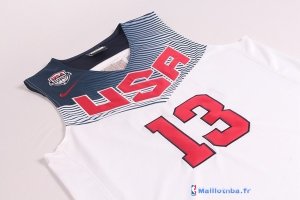 Maillot NBA Pas Cher USA 2014 Harden 13 Blanc