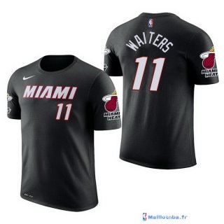 Maillot Manche Courte Miami Heat Dion Waiters 11 Noir 2017/18