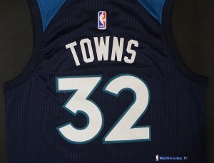 Maillot NBA Pas Cher Minnesota Timberwolves Karl Anthony Towns 32 Marine 2017/18