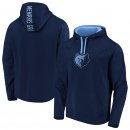 Memphis Grizzlies Fanatics Branded NavyLight Blue Iconic Defender Performance Primary Logo Pullover Hoodie