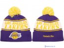 Tricoter un Bonnet NBA Los Angeles Lakers 2017 Pourpre Jaune 2