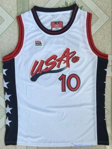 Maillot NBA Pas Cher USA 1996 Reggie Miller 10 Blanc