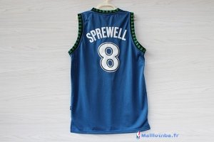 Maillot NBA Pas Cher Minnesota Timberwolves Latrell Sprewell 8 Retro Bleu