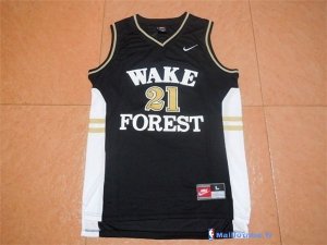Maillot NCAA Pas Cher Wake Forest Tim Duncan 21 Noir