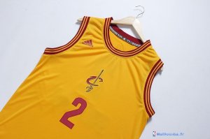 Maillot NBA Pas Cher Noël Cleveland Cavaliers Kyrie 2 Jaune