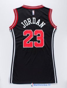 Maillot NBA Pas Cher Chicago Bulls Femme Michael Jordan 23 Noir