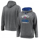 Detroit Pistons Fanatics Branded Gray Big & Tall Battle Charged Raglan Pullover Hoodie