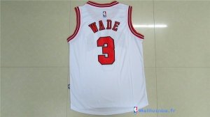 Maillot NBA Pas Cher Chicago Bulls Dwyane Wade 3 2016 Blanc