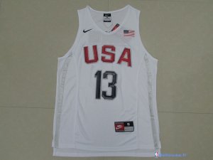 Maillot NBA Pas Cher USA 2016 Paul George 13 Blanc