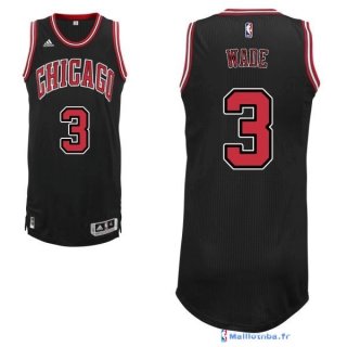 Maillot NBA Pas Cher Chicago Bulls Dwyane Wade 3 2016 Noir