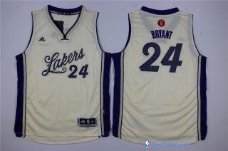 Maillot NBA Pas Cher Los Angeles Lakers Junior Kobe Bryant 24 Blanc