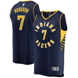 Indiana Pacers Malcolm Brogdon Fanatics Branded Navy Fast Break Replica Jersey - Icon Edition