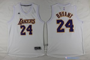 Maillot NBA Pas Cher Los Angeles Lakers Kobe Bryant 24 Blanc Rose