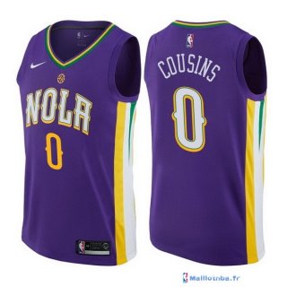 Maillot NBA Pas Cher New Orleans Pelicans DeMarcus Cousins 0 Nike Purpura Ville 2017/18