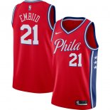 Philadelphia 76ers Joel Embiid Nike Red Finished Swingman Jersey - Statement Edition