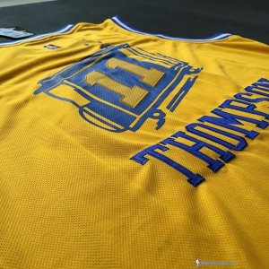 Maillot NBA Pas Cher Golden State Warriors Klay Thompson 11 Jaune