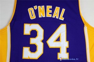 Maillot NBA Pas Cher Los Angeles Lakers Shaquille O'Neal 34 Pourpre