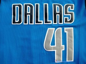 Maillot NBA Pas Cher Dallas Mavericks Dirk Nowitzki 41 Bleu