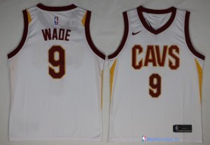 Maillot NBA Pas Cher Cleveland Cavaliers Dwyane Wade 9 Blanc Association 2017/18