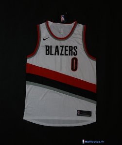 Maillot NBA Pas Cher Portland Trail Blazers Damian Lillard 0 Blanc Association 2017/18