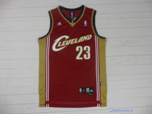 Maillot NBA Pas Cher Cleveland Cavaliers LeBron James 23 Retro Dentelle Rouge