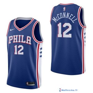 Maillot NBA Pas Cher Philadelphia Sixers T.J. McConnell 12 Bleu Icon 2017/18